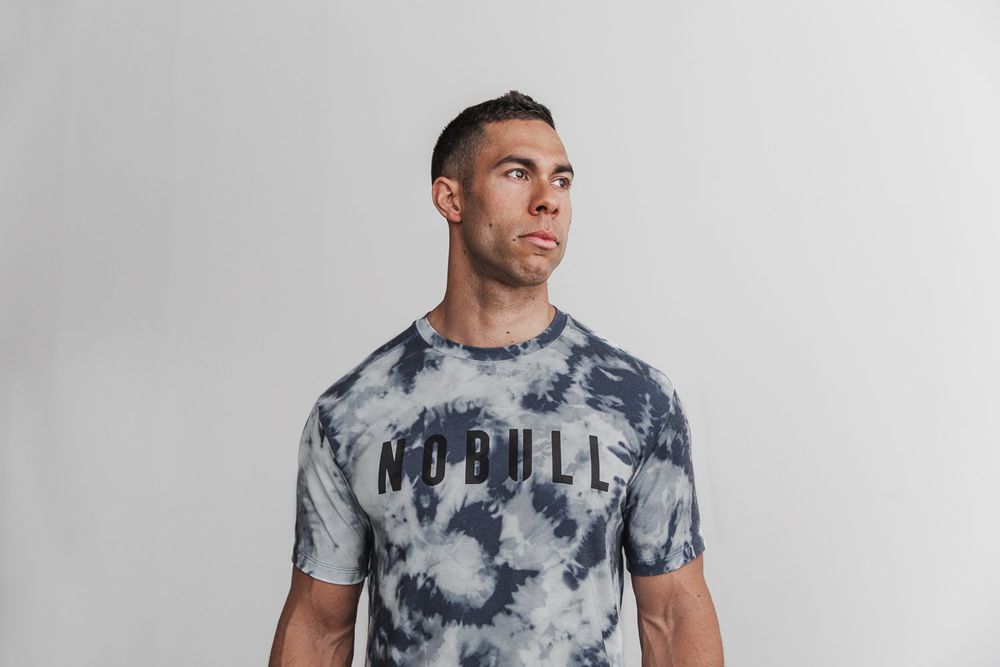 NOBULL Majice Muške - Nobull Plave Plave Tie-Dye (981760-ESB)